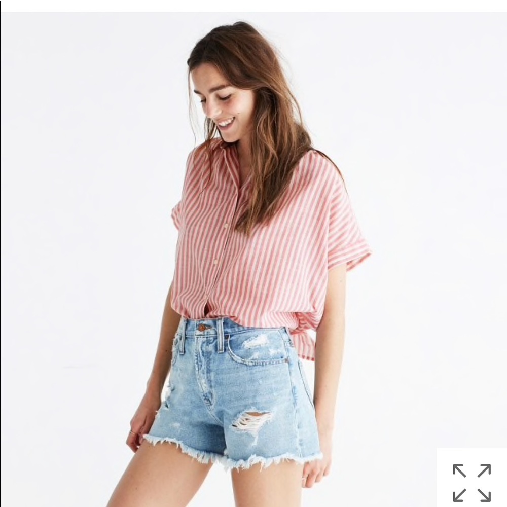 Madewell central tie-back shirt